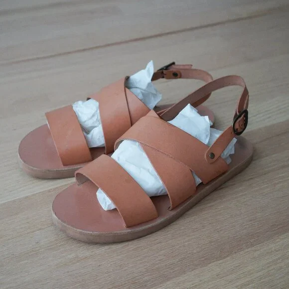Ancient Greek Sandals Miltos sandals Miltos Leather Chestnut – Ancient Greek Sandals main image 2
